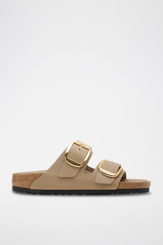 Geolied Leren Muiltjes Arizona Soft Footbed - Beige - Smal
