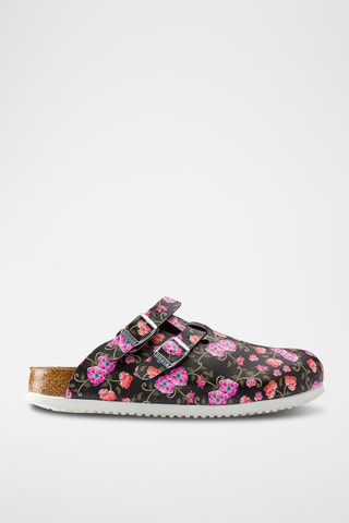 Leren Clogs Kay SL - Zwart en Roze - Normaal 