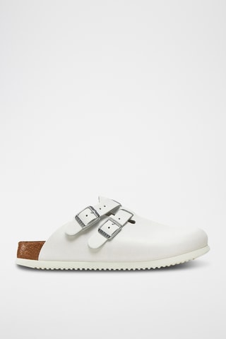 Leren Clogs Kay SL - Zwart en Wit - Normaal 