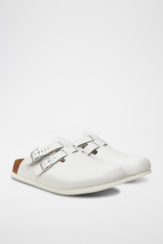 Leren Clogs Kay SL - Zwart en Wit - Normaal 