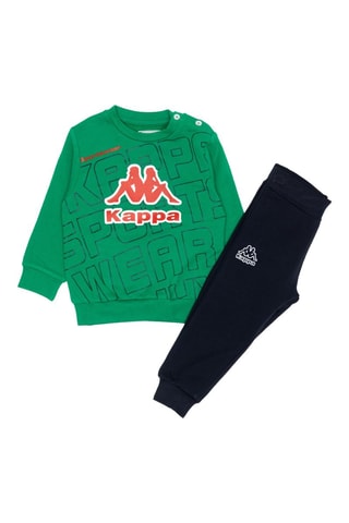 Conjunto de sudadera y pantalón de chándal  - Azul y verde