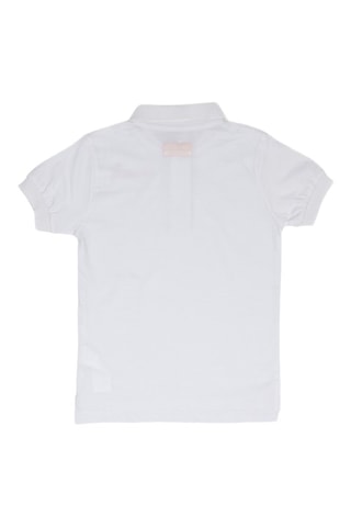 Polo  - Blanco y naranja
