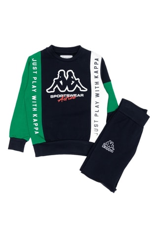 Conjunto de sudadera y pantalón de chándal  - Azul y verde