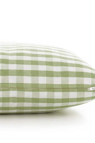 2 Sierkussenslopen Vichy - Olijfgroen - 45 x 45 cm - Groen