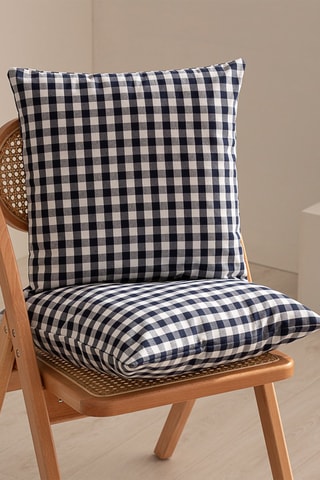 2 Sierkussenslopen Vichy - Blauw - 45 x 45 cm - Blauw
