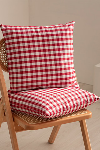 2 Sierkussenslopen Vichy - Rood - 45 x 45 cm - Rood