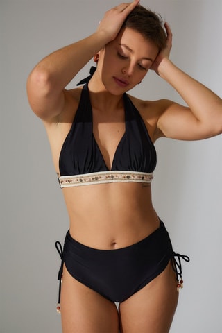 Bikini de talle alto - Negro