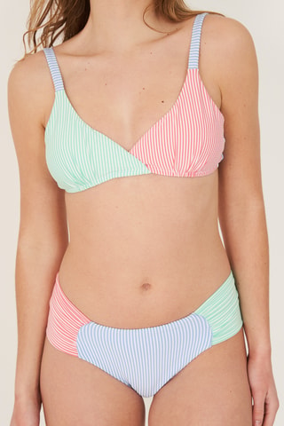 Bikini - Celeste y rojo