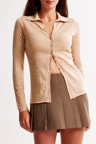 Gilet en mérinos - Beige