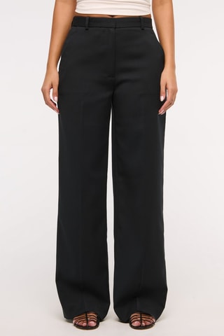 Pantalon wide legs taille haute - Noir