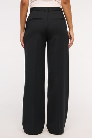 Pantalon wide legs taille haute - Noir