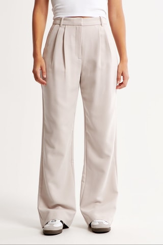 Pantalon wide legs taille haute - Ecru
