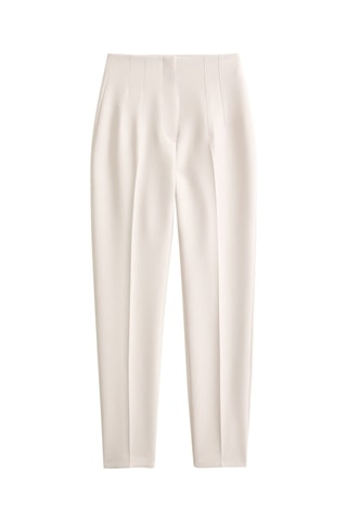 Pantalon straight taille haute - Ecru