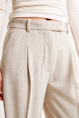 Pantalon wide legs taille haute - Beige clair