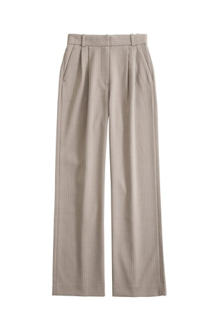 Pantalon wide legs taille haute - Greige