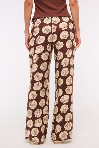 Pantalon wide legs en lin - Marron