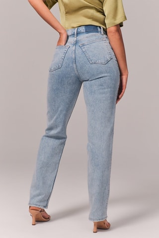 Jean droit taille haute - Ciel
