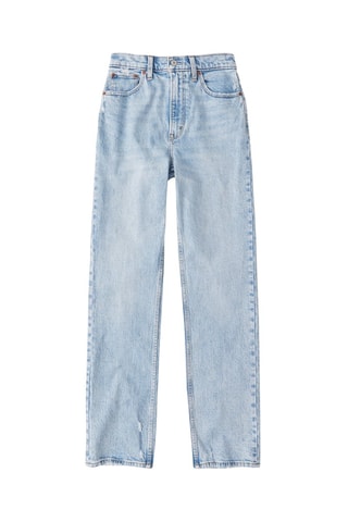 Jean droit taille haute - Ciel