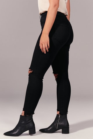 Jean skinny taille haute - Noir