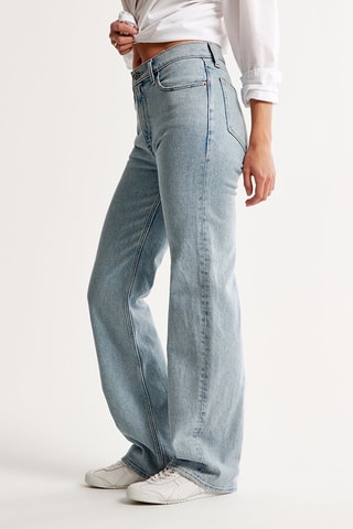 Jean relaxed taille haute - Ciel