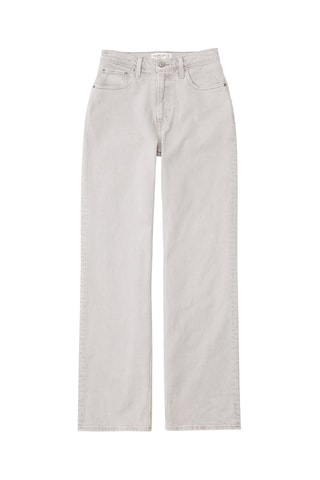 Jean relaxed taille haute - Gris clair
