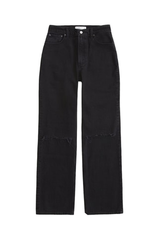 Jean relaxed taille haute - Noir
