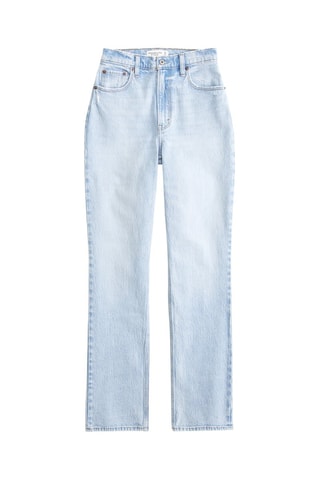 Jean straight taille haute - Ciel