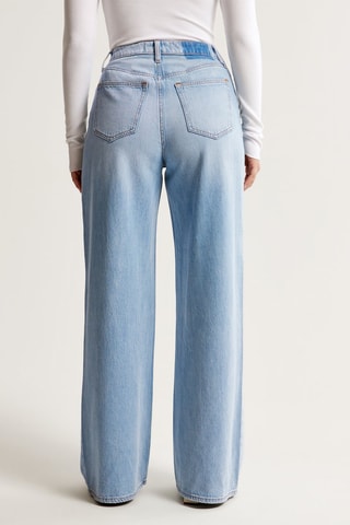 Jean wide legs taille haute - Ciel