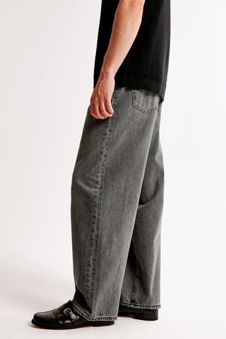 Jean baggy taille basse - Gris foncé
