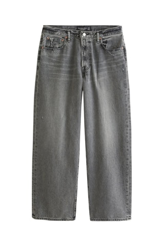 Jean baggy taille basse - Gris foncé
