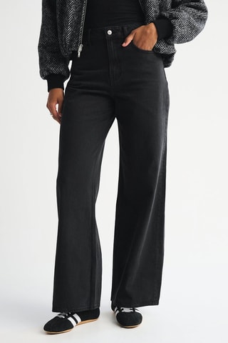 Jean wide legs taille haute - Noir