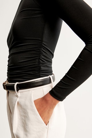 Crop top asymétrique - Noir