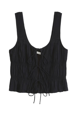 Top en lin - Noir