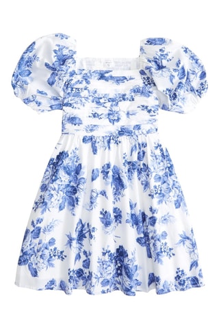 Robe courte - Bleu et blanc