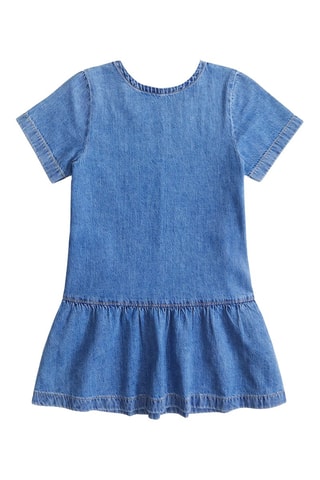 Robe taille basse en jean - Bleu