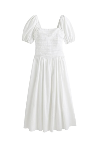 Robe midi en lin - Blanc