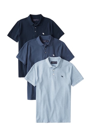 3 polos - Bleu