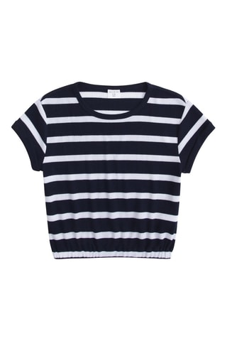 T-shirt - Blanc et bleu marine
