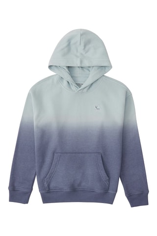 Sweat à capuche dip and dye - Bleu