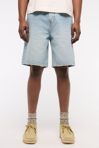 Short baggy en jean - Ciel