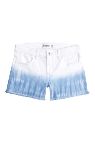 Short en jean dip and dye - Blanc et bleu
