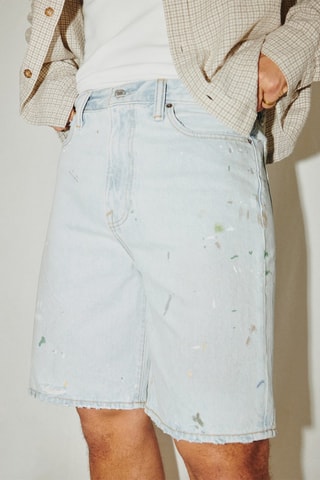 Short baggy en jean - Ciel