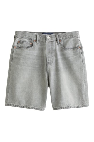 Short loose en jean - Gris clair