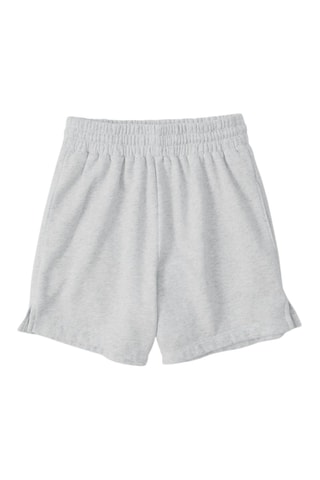 Short polaire taille haute - Gris clair chiné