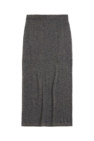 Jupe droite taille haute - Gris