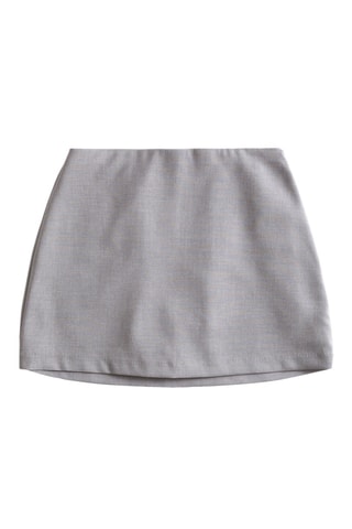 Minijupe taille haute - Gris