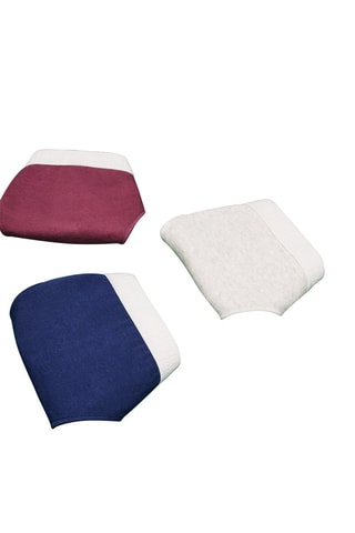 3 perizomi - Navy, grigio chiaro melange e bordeaux
