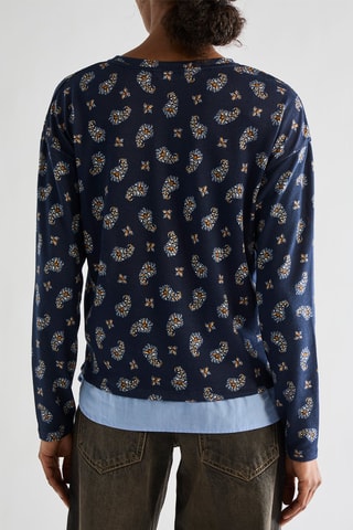 Maglia effetto trompe-l’œil - Blu