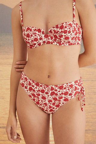 Slip bikini - Rosso ed ecrù