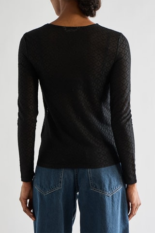 Top in pizzo - Nero